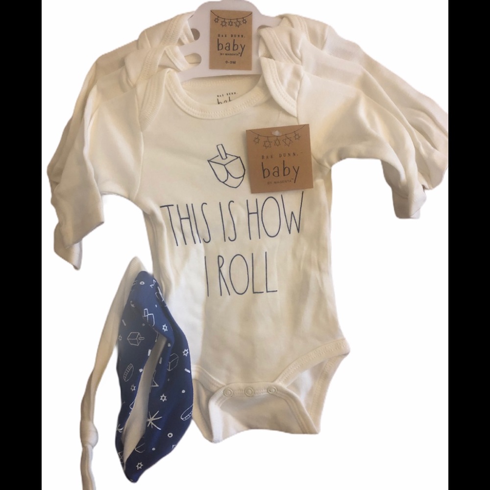 NWOT Hanukkah Chanukah Holiday Onesie Set